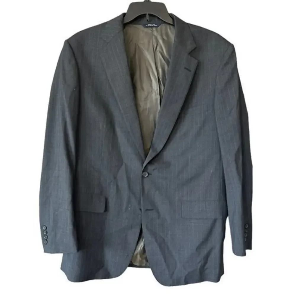 Brooks Brothers Brooksease‎ 100% Wool Blazer Mens 46L *missing button*